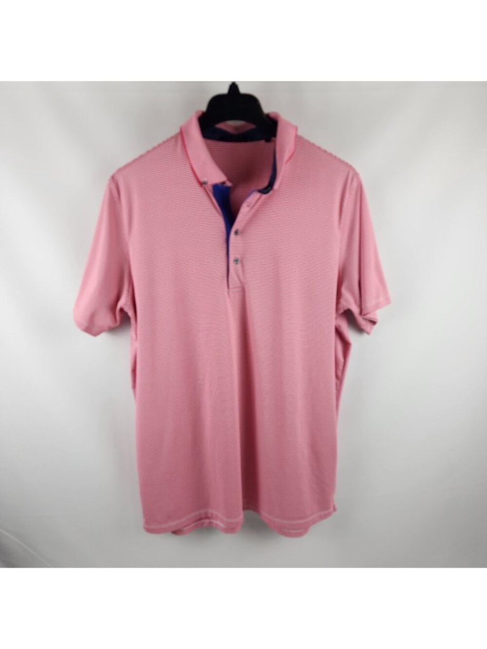 Greyson Shirt Mens XL Golf Polo Red White Striped Wolf Logo